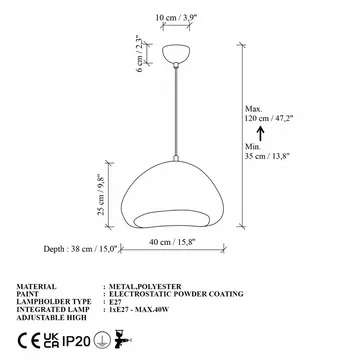 Kaolins Pendellampa - Vit - Belysning - Lampor & belysning inomhus - Taklampa & takbelysning - Kristallkrona & takkrona