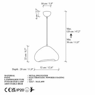 Kaolins Pendellampa - Vit - Belysning - Lampor & belysning inomhus - Taklampa & takbelysning - Kristallkrona & takkrona