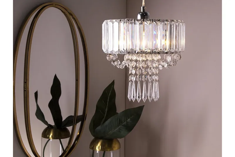 Adorn Ljuskrona 24 cm - Transparent - Belysning - Lampor & belysning inomhus - Taklampa & takbelysning - Kristallkrona & takkrona