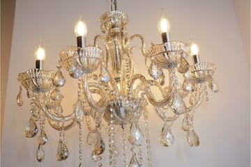 Kristallkrona Comarca - Champagne - Belysning - Lampor & belysning inomhus - Taklampa & takbelysning - Kristallkrona & takkrona