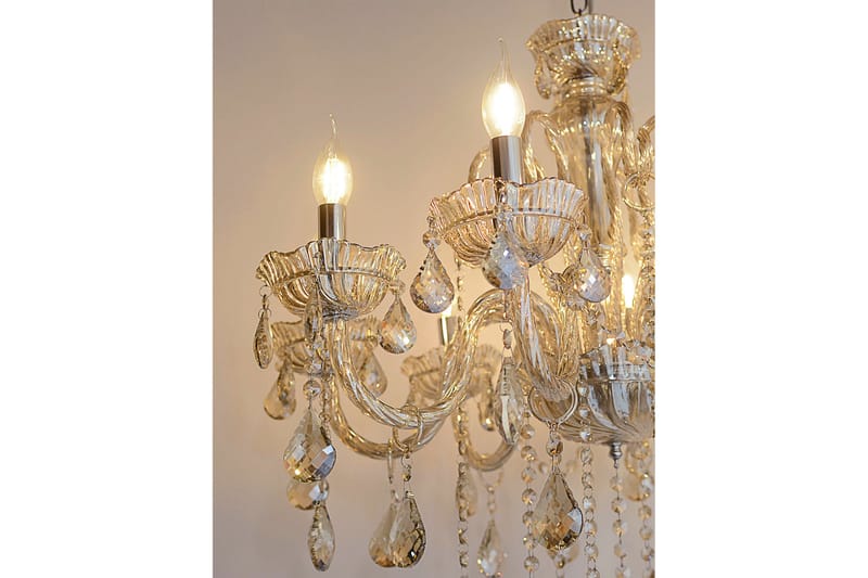 Kristallkrona Comarca - Champagne - Belysning - Lampor & belysning inomhus - Taklampa & takbelysning - Kristallkrona & takkrona