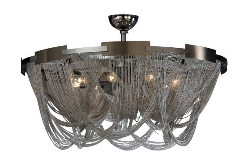 Plafond Storkedjan 8 Ljus Silver - Kristallkrona & takkrona - Hall lampa - Taklampa & takbelysning