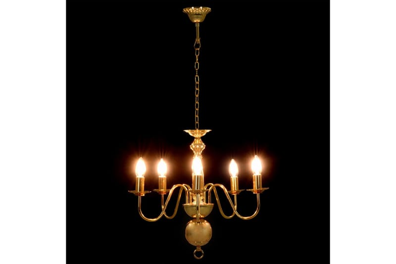 Takkrona guld 5xE14-glödlampor - Guld - Kristallkrona & takkrona - Hall lampa - Taklampa & takbelysning