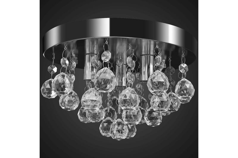 Takkrona kristall och kromad - Transparent - Kristallkrona & takkrona - Hall lampa - Taklampa & takbelysning