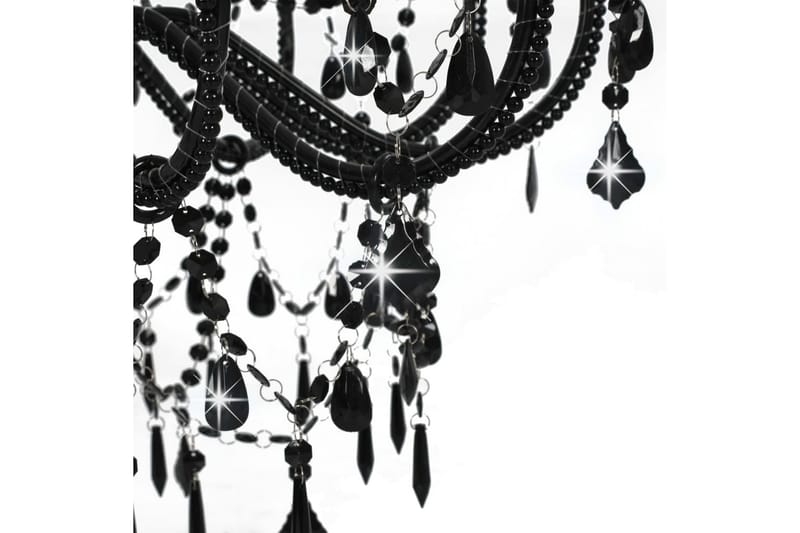 Takkrona med pärlor svart 12xE14-glödlampor - Svart - Kristallkrona & takkrona - Hall lampa - Taklampa & takbelysning