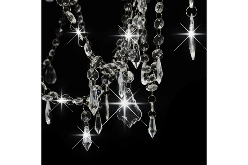 Takkrona med pärlor vit 8xE14-glödlampor - Vit - Kristallkrona & takkrona - Hall lampa - Taklampa & takbelysning