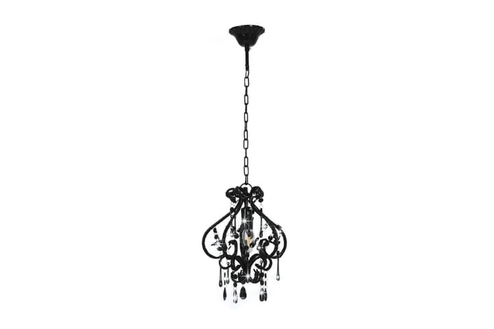 Taklampa med pärlor svart rund E14 - Svart - Taklampa & takbelysning - Kristallkrona & takkrona - Hall lampa