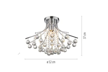 Kulunka Just Light Krona - Chrome - Belysning - Lampor & belysning inomhus - Taklampa & takbelysning - Kristallkrona & takkrona