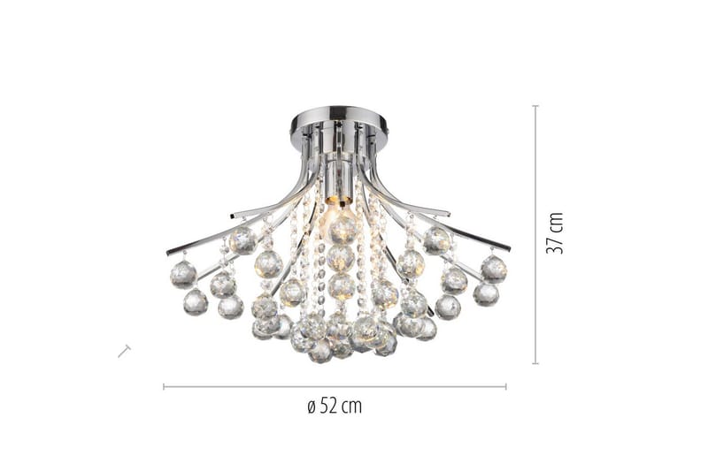 Kulunka Just Light Krona - Chrome - Belysning - Lampor & belysning inomhus - Taklampa & takbelysning - Kristallkrona & takkrona