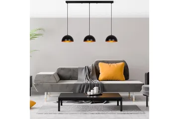 Ljuskrona Brena Svart Tre Uttag - 140 x 30 x 111 cm - Belysning - Lampor & belysning inomhus - Taklampa & takbelysning - Kökslampa & taklampa kök