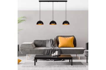 Ljuskrona Brena Svart Tre Uttag - 140 x 30 x 111 cm - Belysning - Lampor & belysning inomhus - Taklampa & takbelysning - Kökslampa & taklampa kök