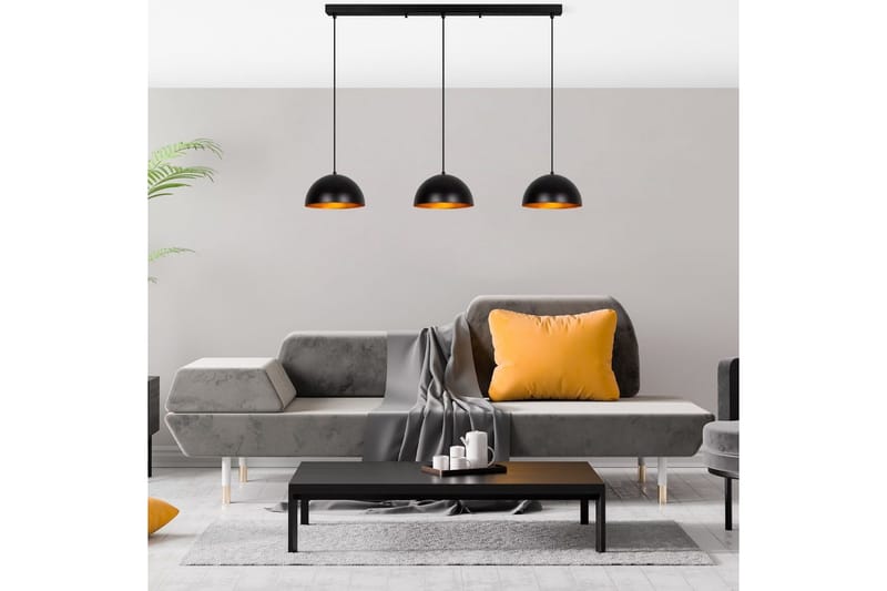 Ljuskrona Brena Svart Tre Uttag - 140 x 30 x 111 cm - Belysning - Lampor & belysning inomhus - Taklampa & takbelysning - Kökslampa & taklampa kök