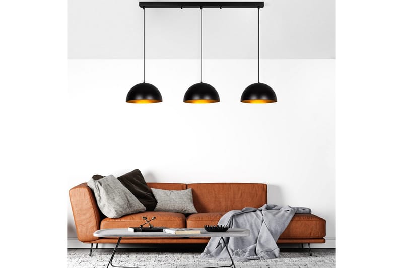 Ljuskrona Brena Svart Tre Uttag - 145 x 40 x 116 cm - Belysning - Lampor & belysning inomhus - Taklampa & takbelysning - Kökslampa & taklampa kök