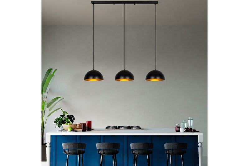 Ljuskrona Brena Svart Tre Uttag - 145 x 40 x 116 cm - Belysning - Lampor & belysning inomhus - Taklampa & takbelysning - Kökslampa & taklampa kök