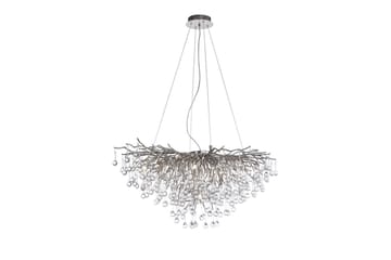 Ljuskrona Istapp - 50x250x100 cm, Stål - Belysning - Lampor & belysning inomhus - Taklampa & takbelysning - Kristallkrona & takkrona