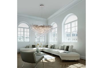 Ljuskrona Istapp - 50x250x100 cm, Stål - Belysning - Lampor & belysning inomhus - Taklampa & takbelysning - Kristallkrona & takkrona