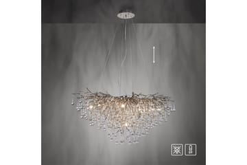 Ljuskrona Istapp - 50x250x100 cm, Stål - Belysning - Lampor & belysning inomhus - Taklampa & takbelysning - Kristallkrona & takkrona