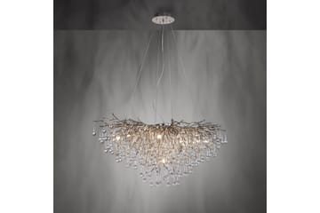 Ljuskrona Istapp - 50x250x100 cm, Stål - Belysning - Lampor & belysning inomhus - Taklampa & takbelysning - Kristallkrona & takkrona
