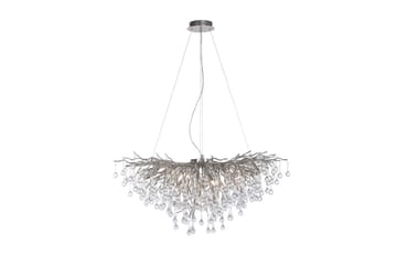 Ljuskrona Istapp - 50x250x100 cm, Stål - Belysning - Lampor & belysning inomhus - Taklampa & takbelysning - Kristallkrona & takkrona