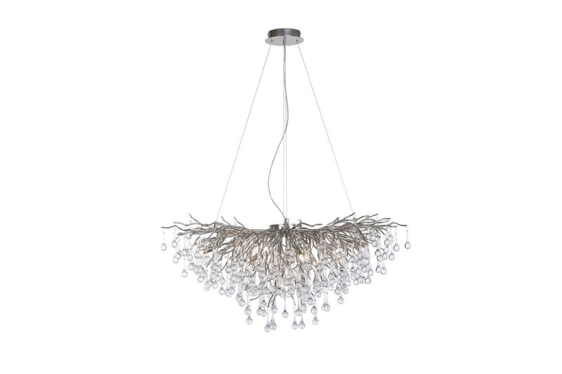 Ljuskrona Istapp - 50x250x100 cm, Stål - Belysning - Lampor & belysning inomhus - Taklampa & takbelysning - Kristallkrona & takkrona