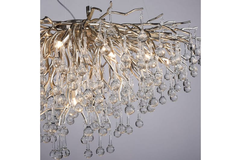 Ljuskrona Istapp - 50x250x100 cm, Stål - Belysning - Lampor & belysning inomhus - Taklampa & takbelysning - Kristallkrona & takkrona