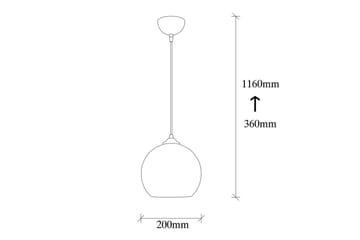 Ljuskrona Jebax Enkelt Svart / Honung - Svart - Belysning - Lampor & belysning inomhus - Taklampa & takbelysning - Kökslampa & taklampa kök