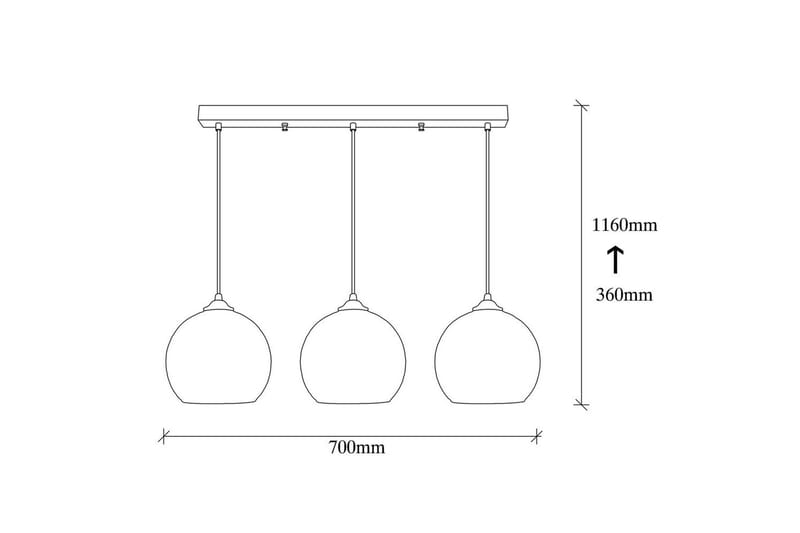 Ljuskrona Jebax Tre Svart / Honung - Guld/Svart - Belysning - Lampor & belysning inomhus - Taklampa & takbelysning - Kökslampa & taklampa kök