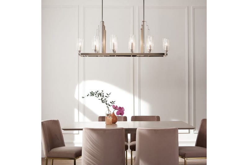 Ljuskrona Kichler Kimrose 1137x449x325 mm, Polerad Nickel - 1137x449x325 mm, Polerad Nickel - Belysning - Lampor & belysning inomhus - Taklampa & takbelysning - Kristallkrona & takkrona