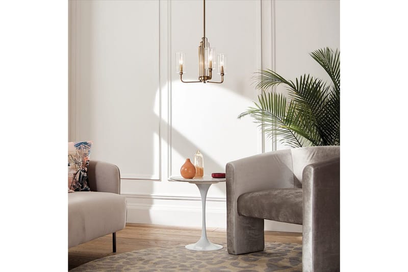 Ljuskrona Kichler Kimrose 374x459 mm, Borstad naturlig mässing - 374x459 mm, Borstad naturlig mässing - Belysning - Lampor & belysning inomhus - Taklampa & takbelysning - Kristallkrona & takkrona