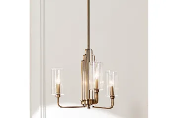 Ljuskrona Kichler Kimrose 374x459 mm, Borstad naturlig mässing - 374x459 mm, Borstad naturlig mässing - Belysning - Lampor & belysning inomhus - Taklampa & takbelysning - Kristallkrona & takkrona