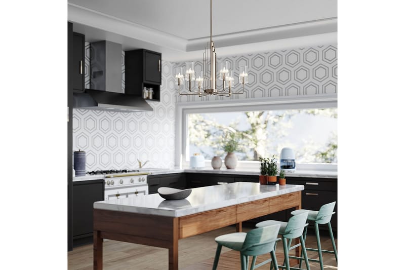 Ljuskrona Kichler Kimrose 526x686 mm, Polerad Nickel - 526x686 mm, Polerad Nickel - Belysning - Lampor & belysning inomhus - Taklampa & takbelysning - Kristallkrona & takkrona