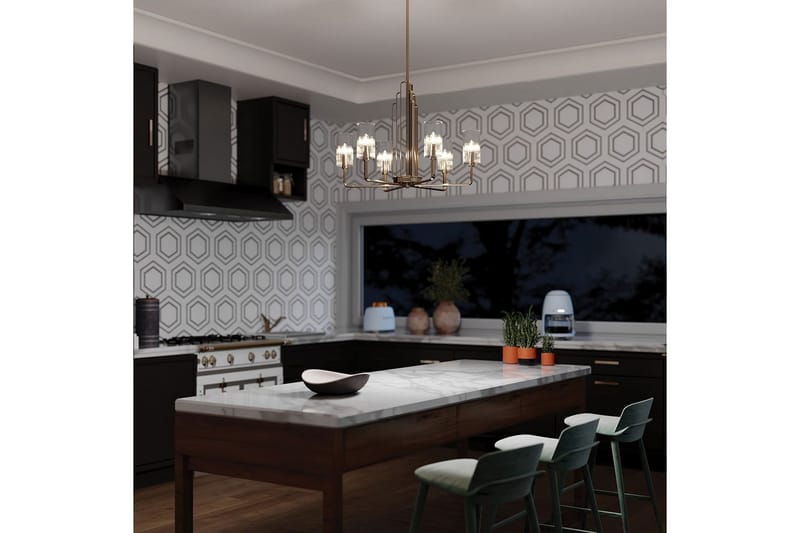 Ljuskrona Kichler Kimrose 526x686 mm, Polerad Nickel - 526x686 mm, Polerad Nickel - Belysning - Lampor & belysning inomhus - Taklampa & takbelysning - Kristallkrona & takkrona