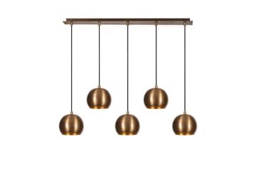 Ljuskrona Rantesh Fem Vintage - Guld - Belysning - Lampor & belysning inomhus - Taklampa & takbelysning - Kökslampa & taklampa kök