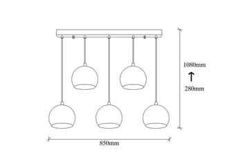 Ljuskrona Rantesh Fem Vintage - Guld - Belysning - Lampor & belysning inomhus - Taklampa & takbelysning - Kökslampa & taklampa kök