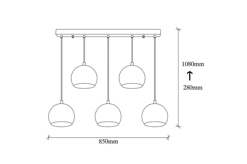 Ljuskrona Rantesh Fem Vintage - Guld - Belysning - Lampor & belysning inomhus - Taklampa & takbelysning - Kökslampa & taklampa kök