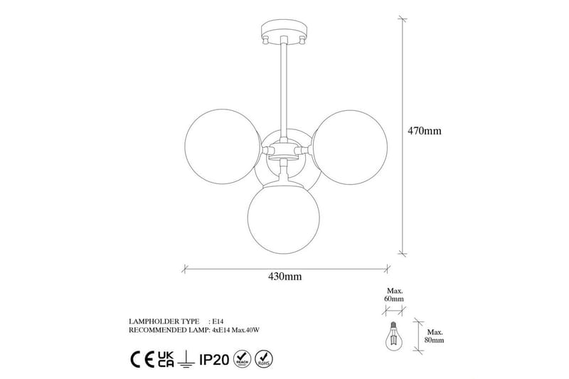 Ljuskrona Seliorville Treuttag - Treuttag - Belysning - Lampor & belysning inomhus - Taklampa & takbelysning - Kökslampa & taklampa kök