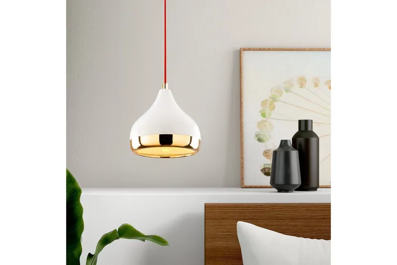 Ljuskrona Sood Enkel Vit / Röd / Rany - Vit / Röd / Rany - Belysning - Lampor & belysning inomhus - Taklampa & takbelysning - Kökslampa & taklampa kök