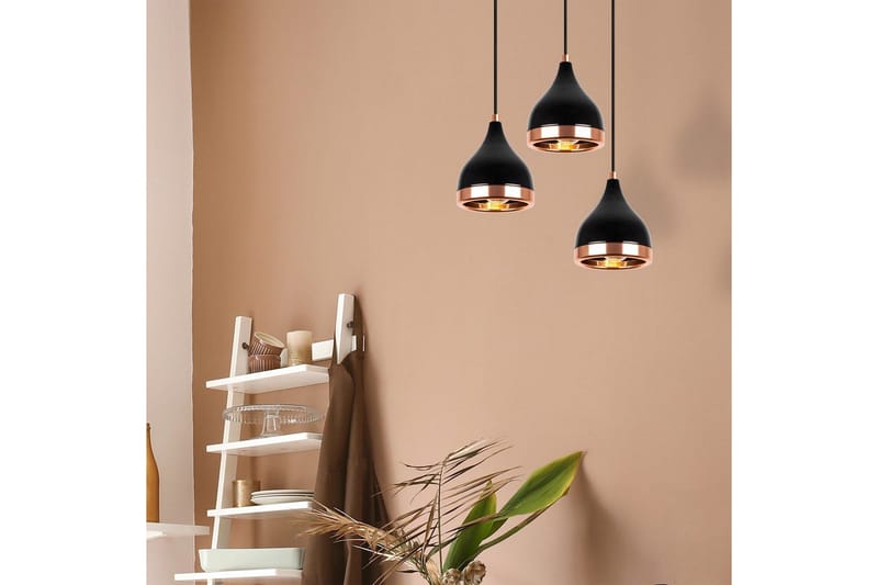 Ljuskrona Soodne Svart / Koppar - Koppar/Svart - Belysning - Lampor & belysning inomhus - Taklampa & takbelysning - Kökslampa & taklampa kök