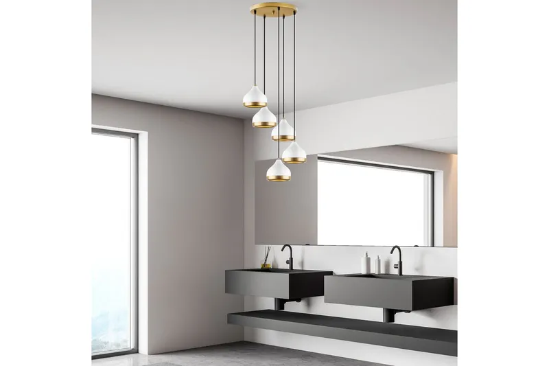 Ljuskrona Soodni Fem Sufia Vit - Vit - Belysning - Lampor & belysning inomhus - Taklampa & takbelysning - Kökslampa & taklampa kök