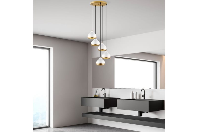 Ljuskrona Soodni Fem Sufia Vit - Vit - Belysning - Lampor & belysning inomhus - Taklampa & takbelysning - Kökslampa & taklampa kök