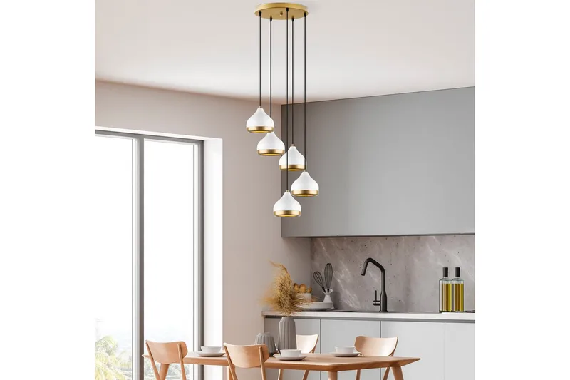 Ljuskrona Soodni Fem Sufia Vit - Vit - Belysning - Lampor & belysning inomhus - Taklampa & takbelysning - Kökslampa & taklampa kök