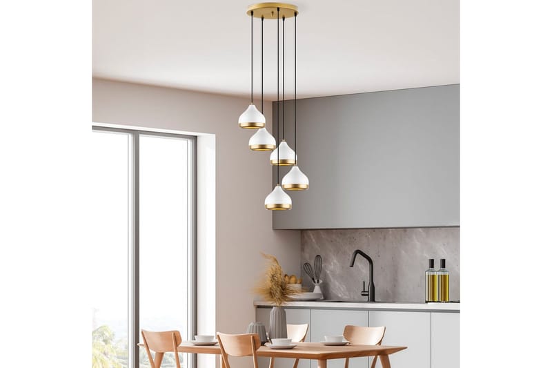 Ljuskrona Soodni Fem Sufia Vit - Vit - Belysning - Lampor & belysning inomhus - Taklampa & takbelysning - Kökslampa & taklampa kök