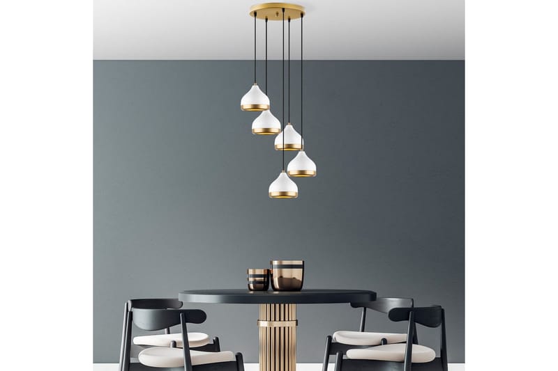 Ljuskrona Soodni Fem Sufia Vit - Vit - Belysning - Lampor & belysning inomhus - Taklampa & takbelysning - Kökslampa & taklampa kök