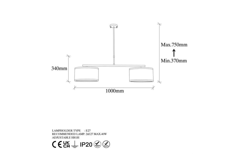 Ljuskrona Talra Two Vintage - Guld - Belysning - Lampor & belysning inomhus - Taklampa & takbelysning - Kökslampa & taklampa kök