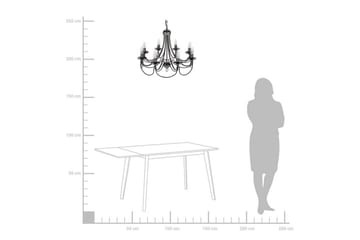 Ljuskrona Teesta 59 cm - Svart - Belysning - Lampor & belysning inomhus - Taklampa & takbelysning - Kristallkrona & takkrona