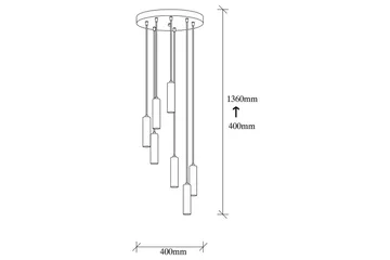 Ljuskrona Tembra Seven Vintage - Guld - Belysning - Lampor & belysning inomhus - Taklampa & takbelysning - Kökslampa & taklampa kök
