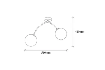 Ljuskrona Yenda Vit / Svart - Svart/Vit - Belysning - Lampor & belysning inomhus - Taklampa & takbelysning - Kökslampa & taklampa kök
