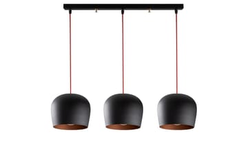 Ljuskrona Zana Svart / Röd Horisontal Tre - Red/Svart - Belysning - Lampor & belysning inomhus - Taklampa & takbelysning - Kökslampa & taklampa kök