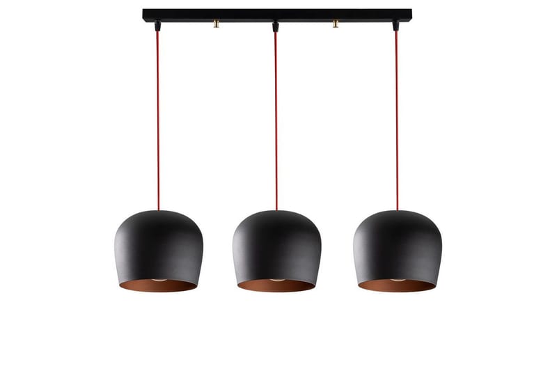 Ljuskrona Zana Svart / Röd Horisontal Tre - Red/Svart - Belysning - Lampor & belysning inomhus - Taklampa & takbelysning - Kökslampa & taklampa kök
