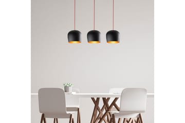 Ljuskrona Zana Svart / Röd Horisontal Tre - Red/Svart - Belysning - Lampor & belysning inomhus - Taklampa & takbelysning - Kökslampa & taklampa kök